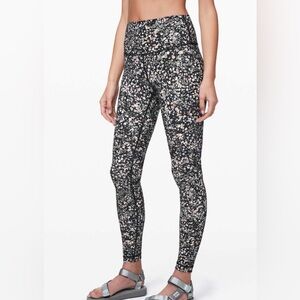Lululemon Wunder Under High Rise Tights Luxtreme Leggings Floral Spritz Size 6